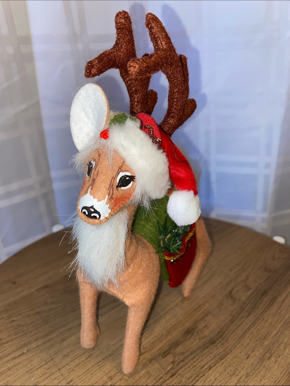 Vintage 2012 Annalee Christmas Reindeer Figurine Plush Collectible Doll